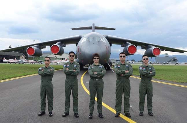 中国空军运-20飞机亮相奥地利“空中力量-2022”航展